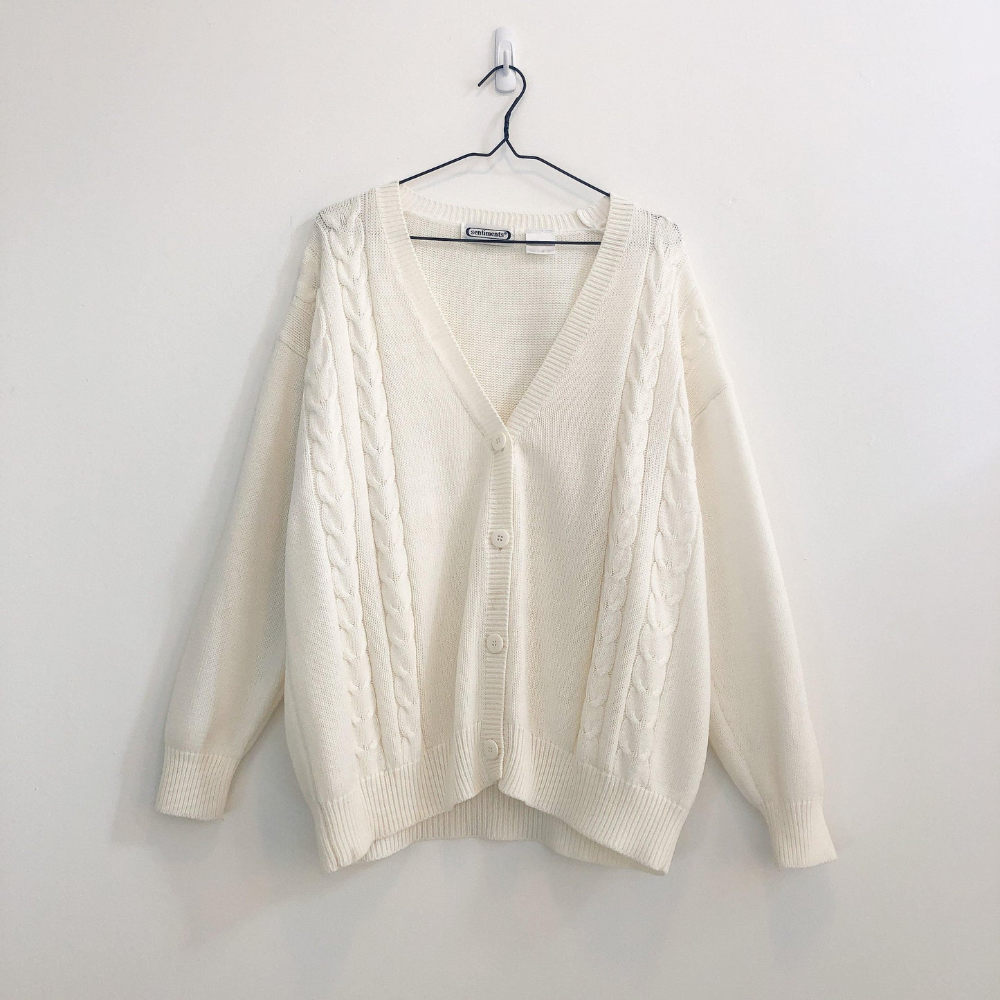 Cable Knit Oversized Cardigan - Upcycled Aviary