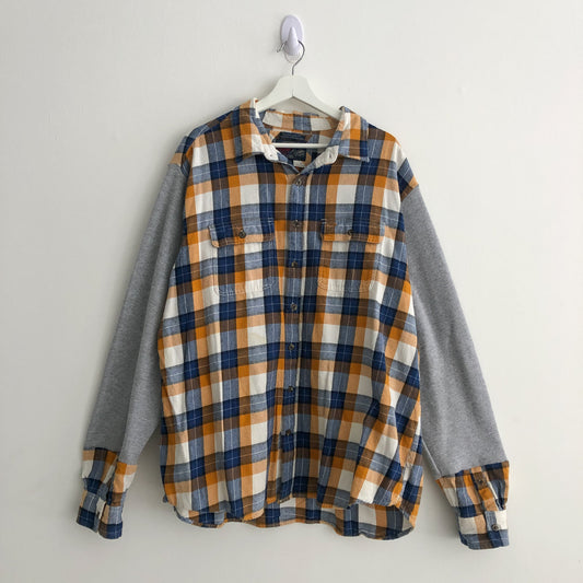 Upcycled Cozy Flannel Sweatshirt