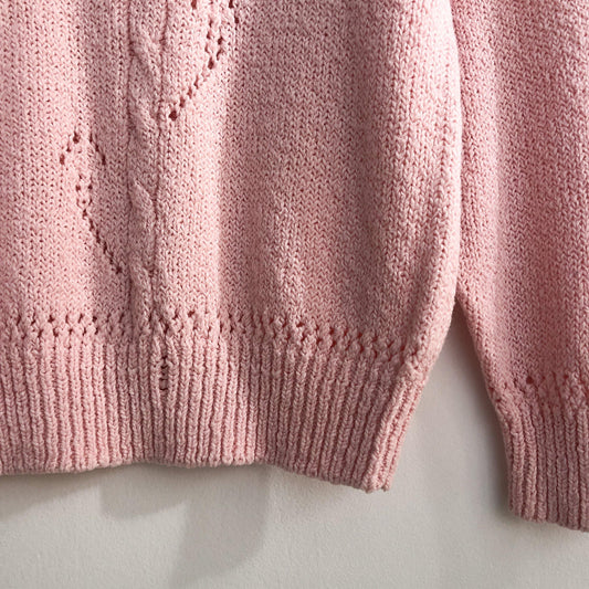 Heart Hand Knit Sweater - Upcycled Aviary
