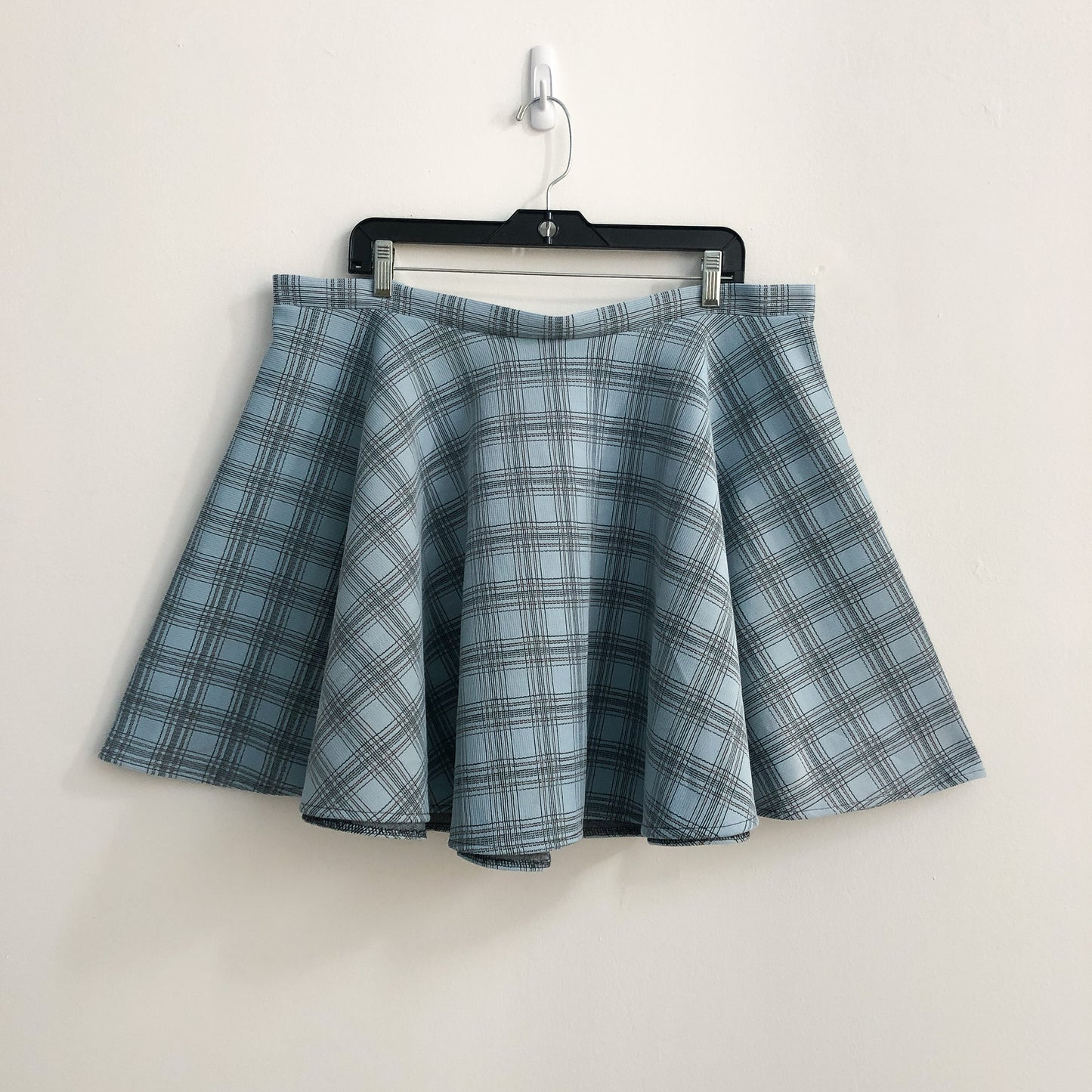 Upcycled Plaid Mini Circle Skirt