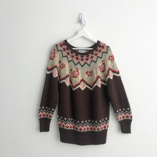 Brown Cottagecore Knit