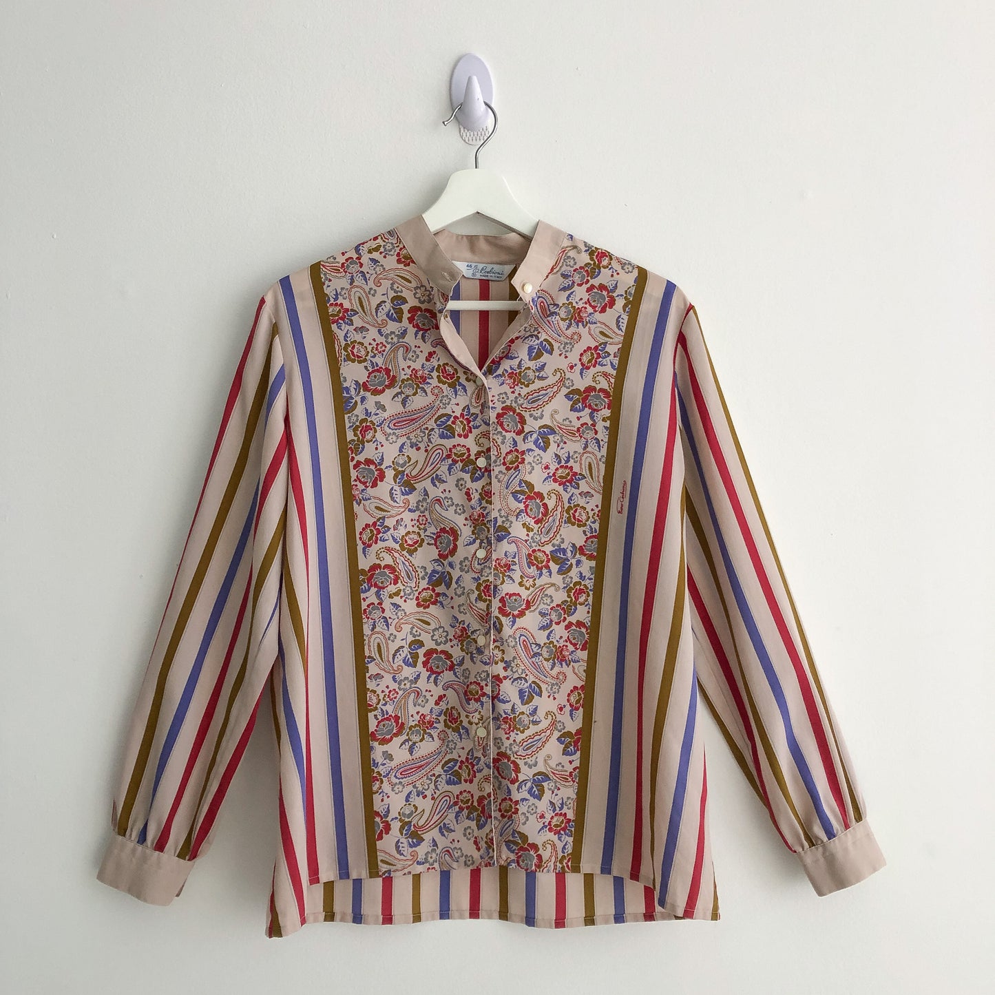 Vintage Italian Striped and Paisley Shirt