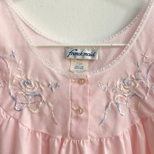 Vintage Baby Pink Maxi Nightgown