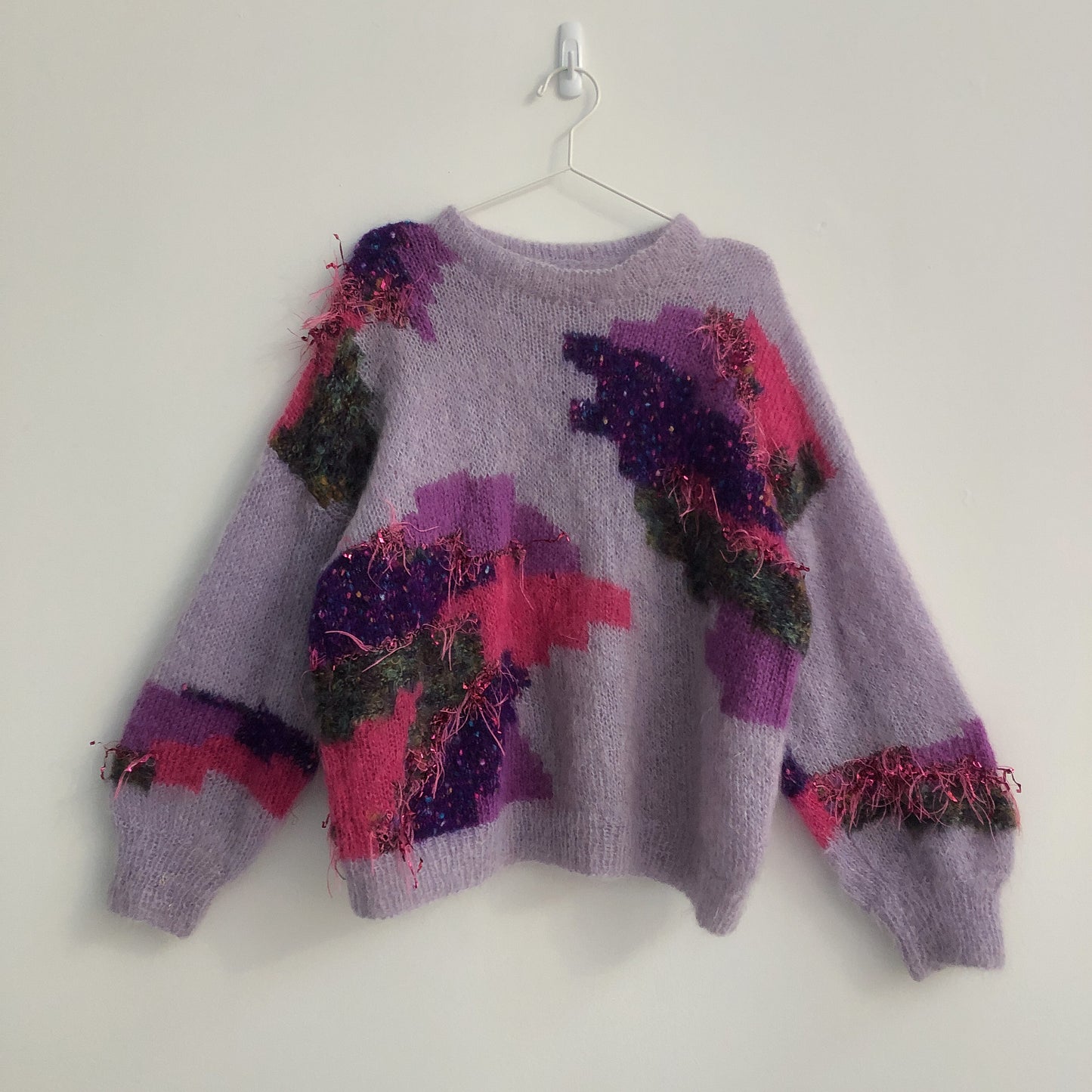Vintage Life of the Party Hand Knit Sweater
